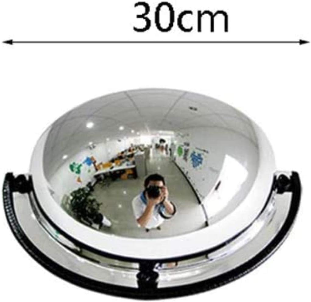 Convexo Flexible, 1/4 Esférico Espejo Acrílico De Supermercado Ti-Espejo Antirrobo Garaje Espejo De Seguridad Ti-Collision Espejo Ancho, para La Seguridad Vial D Seguridad En El Taller, 30cm