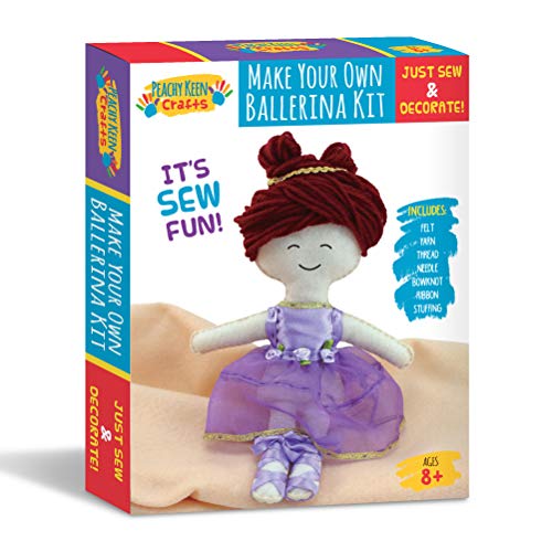 Peachy Keen Crafts Ballerina Doll Making Kit - Stitch & Sew Your Own