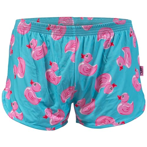 Combat Iron Ranger Panties for Men | Men’s Military Silkies Running Shorts 2.5” Inseam | Pink Rubber Ducks, Large