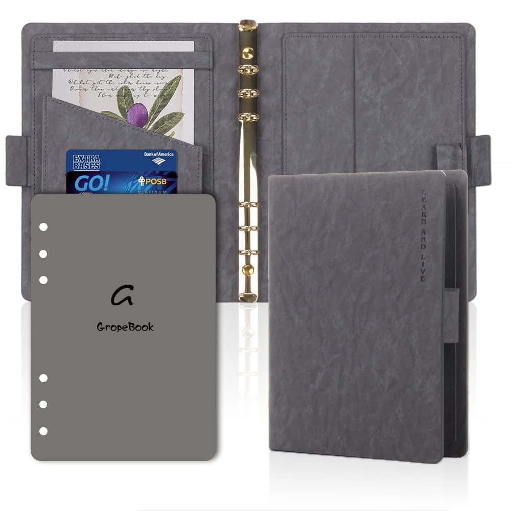 Buy Grope A5 Binder 6 Ring Binder Refillable Journals to Write in for