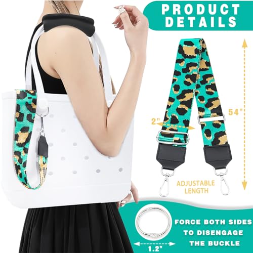 Image of Strap Wrap for Bogg Bag, Accessory for Bagg Bag, With Adjustable Shoulder Leopard Print Crossbody Strap