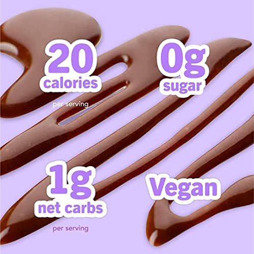 Keto Chocolate Syrup by Enlightened - Gluten-Free, Vegan , Kosher and Sugar-Free Chocolate Syrup - Keto syrup with 20 Calories and 1 Net Carb - Zero Sugar Syrup for Ice Cream, Coffee, Pancakes and More - 14 oz (Pack Of 1) - Thumbnail 4