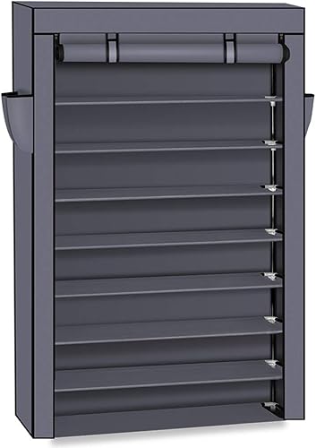 mytunes Zapatero de 10 niveles, armario de almacenamiento de zapatos con cubierta a prueba de polvo, estantes organizadores de habitación para