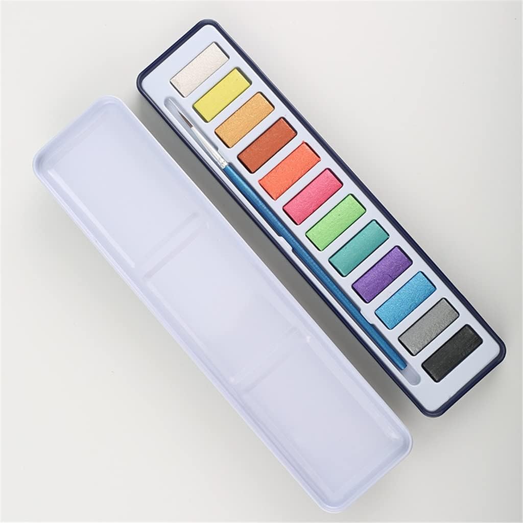 Solid Powder 12 Watercolor Box Painting Art Professional Supplies image 2