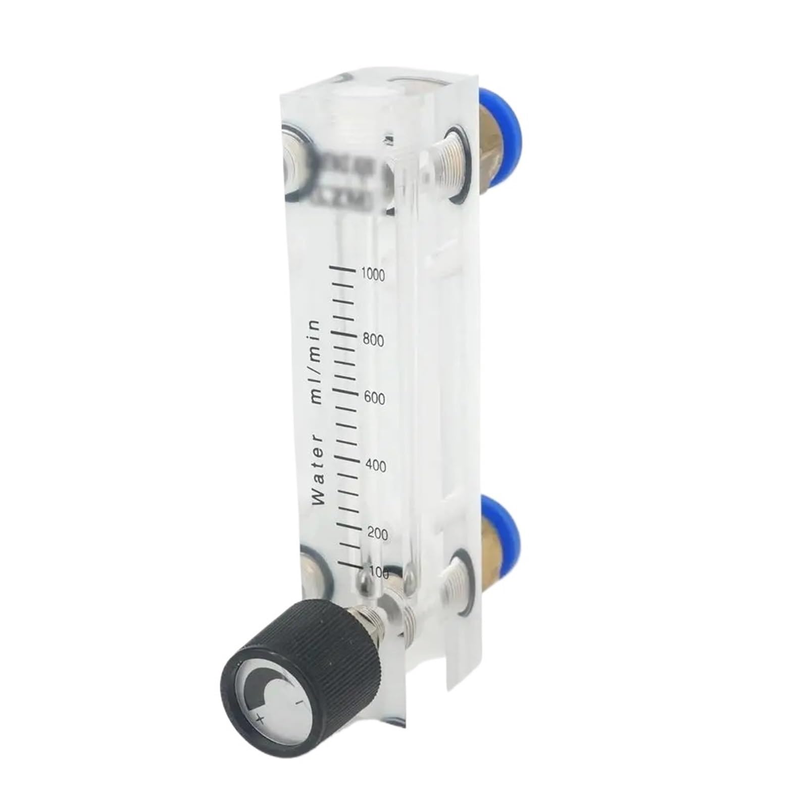 Panel acrílico de LZM-6T, caudalímetro rotámetro de agua líquida con válvula de Control, ajuste de empuje, tubo de 10mm, 100-1000mL/min
