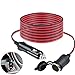 JTENG Prolunga per Accendisigari Auto,Presa Accendisigari 12V / 24V DC, per Presa Accendisigari per Auto,Adattatore Universale per Accendisigari,Impermeabile per Navi, Auto, Moto (4M)