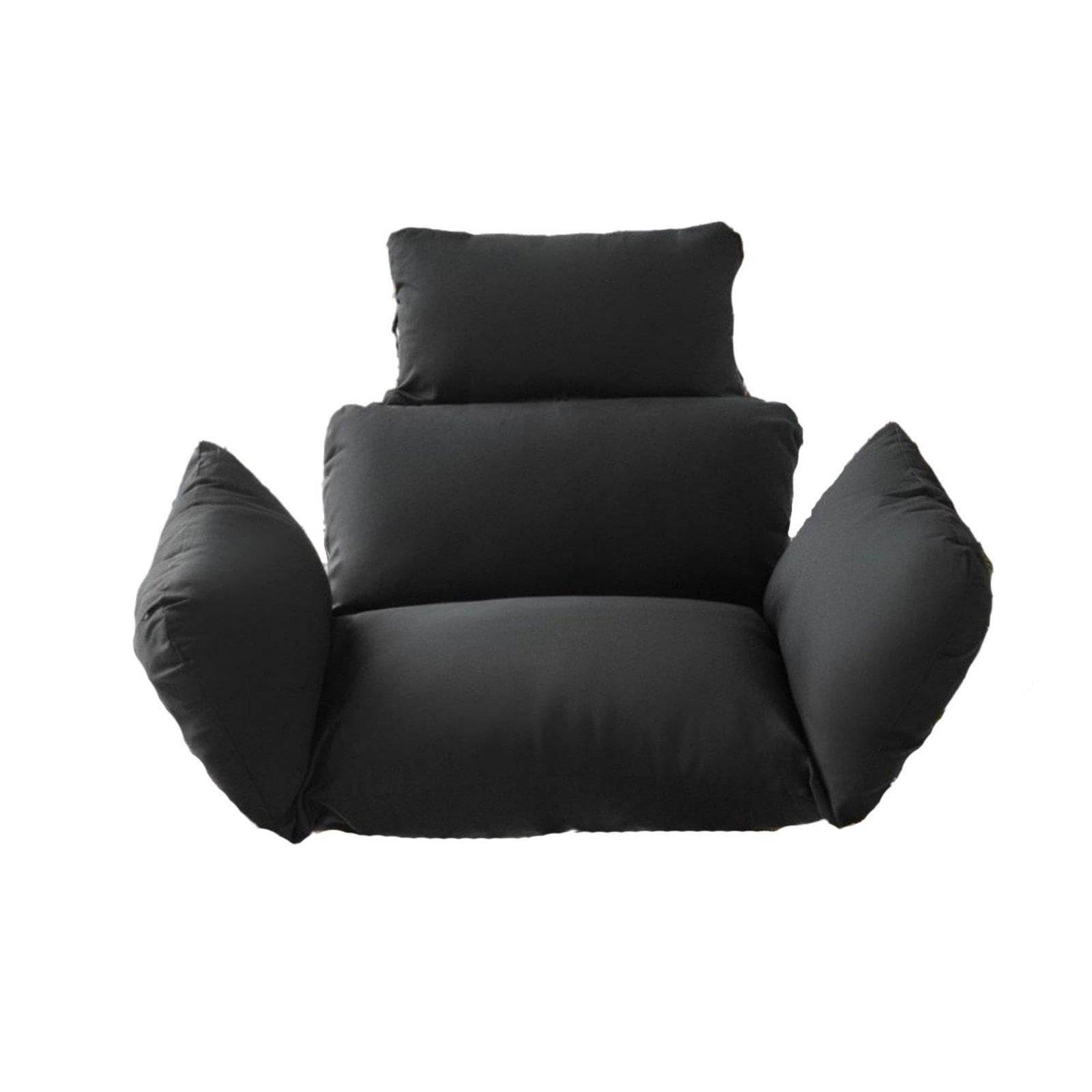 CALANDIS Hanging Chair Cushion Removable Cover Egg Chair Cushion Washable Home Furnishing for Balcony, Patio, Indoor Black | Cushions & Pads | Patio & Garden Furniture | Yard Garden & Outdoor Living-image-19