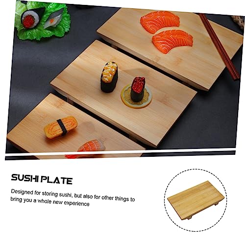 Plato japonés de bambú para sushi tamaño mediano miniatura 5