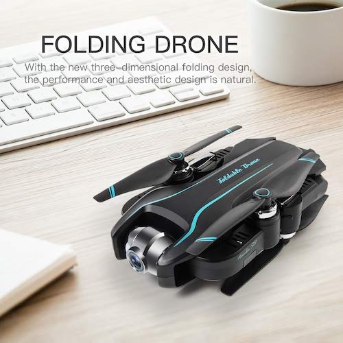 HaiMa S17 Pieghevole Wifi Fpv Rc Drone Quadcopter Con Ultra Hd Camera Toys Optical Flow Positioning - Fotocamera 4K Con Borsa