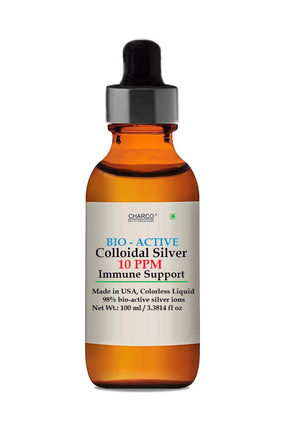 Buy CHARCO Skin To Internal ® Bio Active Colloidal Silver 10 PPM