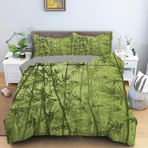 Parure de lit en bambou vert pour des nuits douces et zen