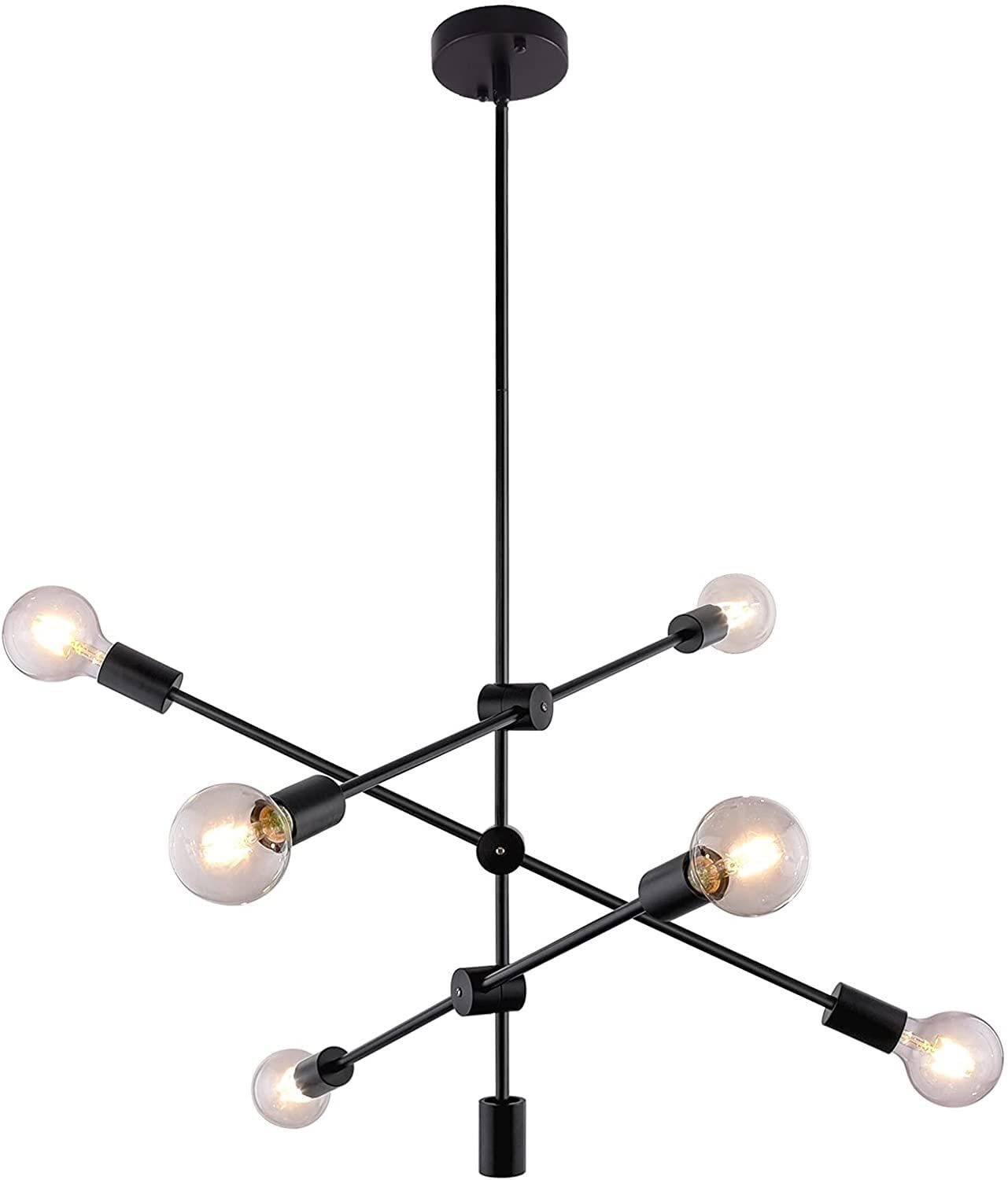 Chandelier de hierro forjado LED minimalista para lámpara de estudio 1