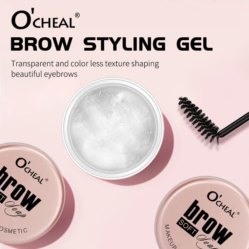 O'CHEAL Eyebrow Styling Gel 3D Feathery Wild Brow Wax Waterproof Long Lasting Easy To Wear Shaping Eyebrows Makeup Sculpt Soap Cosmetics