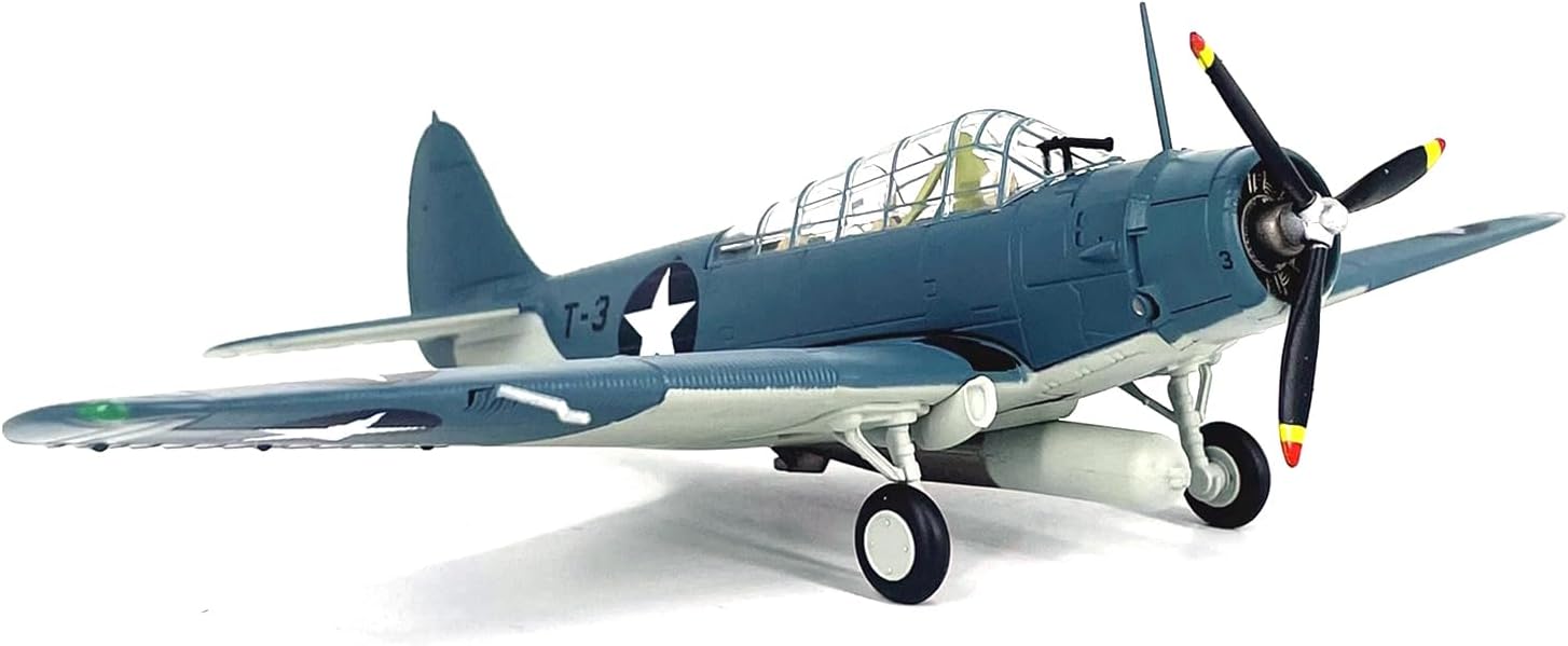 Alloy WWII US Navy TBD Devastator Bomber Model 1:72 Scale, Alloy Aircraft Toy for Collection Displaying Toys New