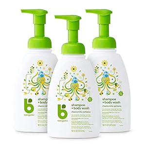 Babyganics Baby Shampoo + Body Wash Pump Bottle, Chamomile Verbena, Packaging May Vary, 16 Fl Oz (Pack of 3)
