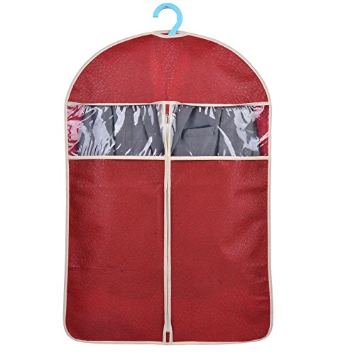 Funda for vestido de novia, funda for armario, for ropa con cremallera, bolsa for ventana transparente, protectora for abrigos(Brown,60 X 128cm)