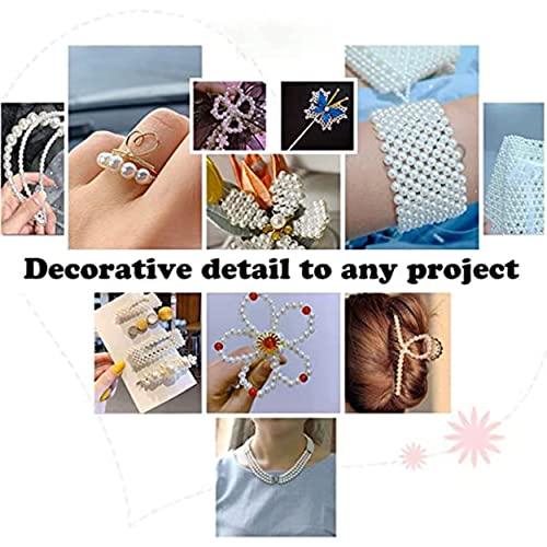 Image of 750 Pcs Off White Beads - 6nm, 8mm, 10mm - DIY Beads for Bracelets Making Kit, Crafting, Embroidery Crafts, Jewellery Making Kit, Beadwork, Pearls for Craft, Beading - 150 Grams