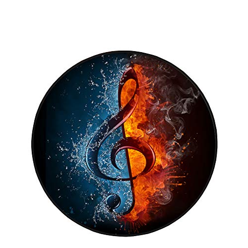 YUANZHOU Tapis De Batterie Rond pour Kits De Batterie électronique Grosse Caisse Caisse Claire Et Autres Jeux De Carpettes Tapis Antidérapants 120CM,D Cover