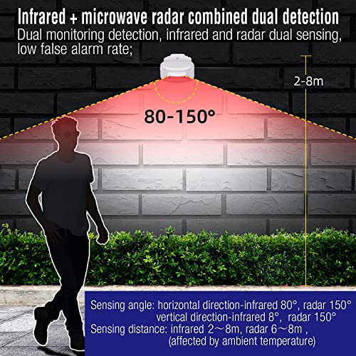 Wireless Motion Sensor Detector Door Chime Monitor Doorbell Alarm for Business Store Entry Alert,Home Security Driveway Alarm (1 Sensor and 2 Receiver)