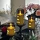 Kiexung LED Kerze, LED Kerze mit eingebauter Lichterkette, batteriebetriebene Kerze, Plexiglaskerze mit Fernbedienung Timer, festliche flammenlose Kerze, Wohnkultur, 3-teiliges Set (grau)