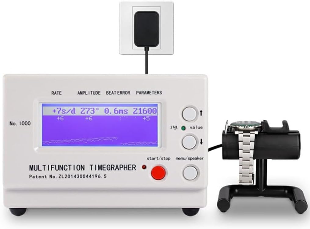 Cronometro multifunzionale for orologi, strumento di calibrazione della sincronizzazione degli orologi N. 1000 con schermo LCD, sei direzioni, tester for orologi meccanici for orologi, misurazione