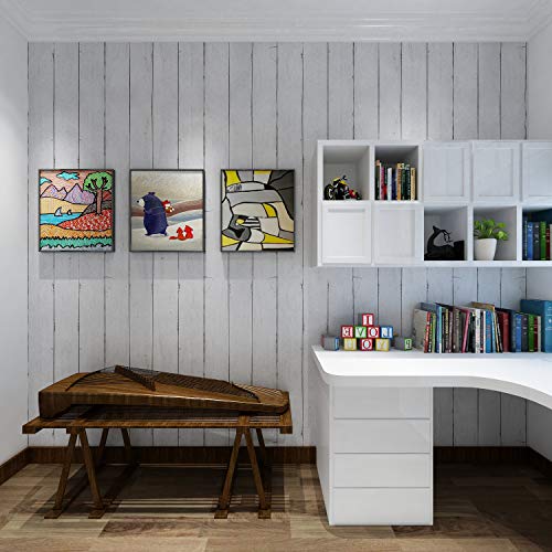 Papier Peint Bois Blanc Autocollant de Qualité Supérieure Livelynine 45CM*7M - 3