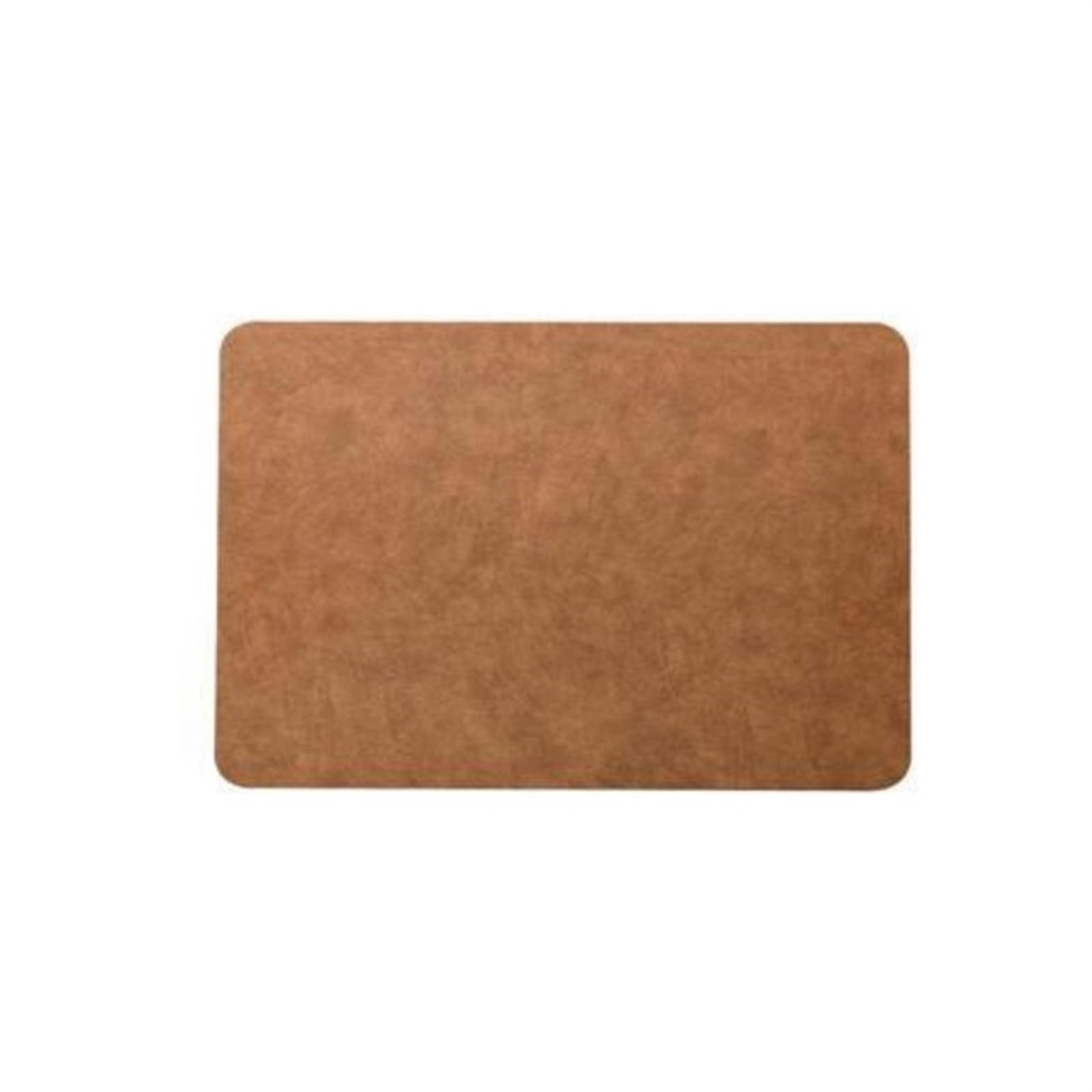 place mats for table 1pcs Solid Leather Placemat Table Mat Waterproof Oilproof Heat-Insulated Plate Bowl Pad Decor for Kitchen Restaurant Dining Table(4)