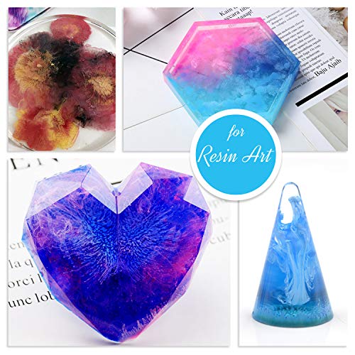 Alcohol Ink Set - 12 Farben x 10ml Alkohol Tinte zur Epoxidharz, Malerei, Harz Kunst, Petrischalen Herstellung - Konzentrierter Harztinte Alkoholtinte Farbe für Untersetzer, Becher Herstellung, Malen