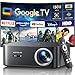 【1500ANSI/公式Google TV/音声制御】プロジェクター 4K 1500ASNI高輝度【自動フォーカス＆自動台形補正】 WiMiUS K13 HDMI ARC WiFi6 Bluetooth5.3 300"大画面 ホームシアター ビジネス用プロジェクター スマホ/PC/DVD/Switch/などに対応 日本語取扱説明書