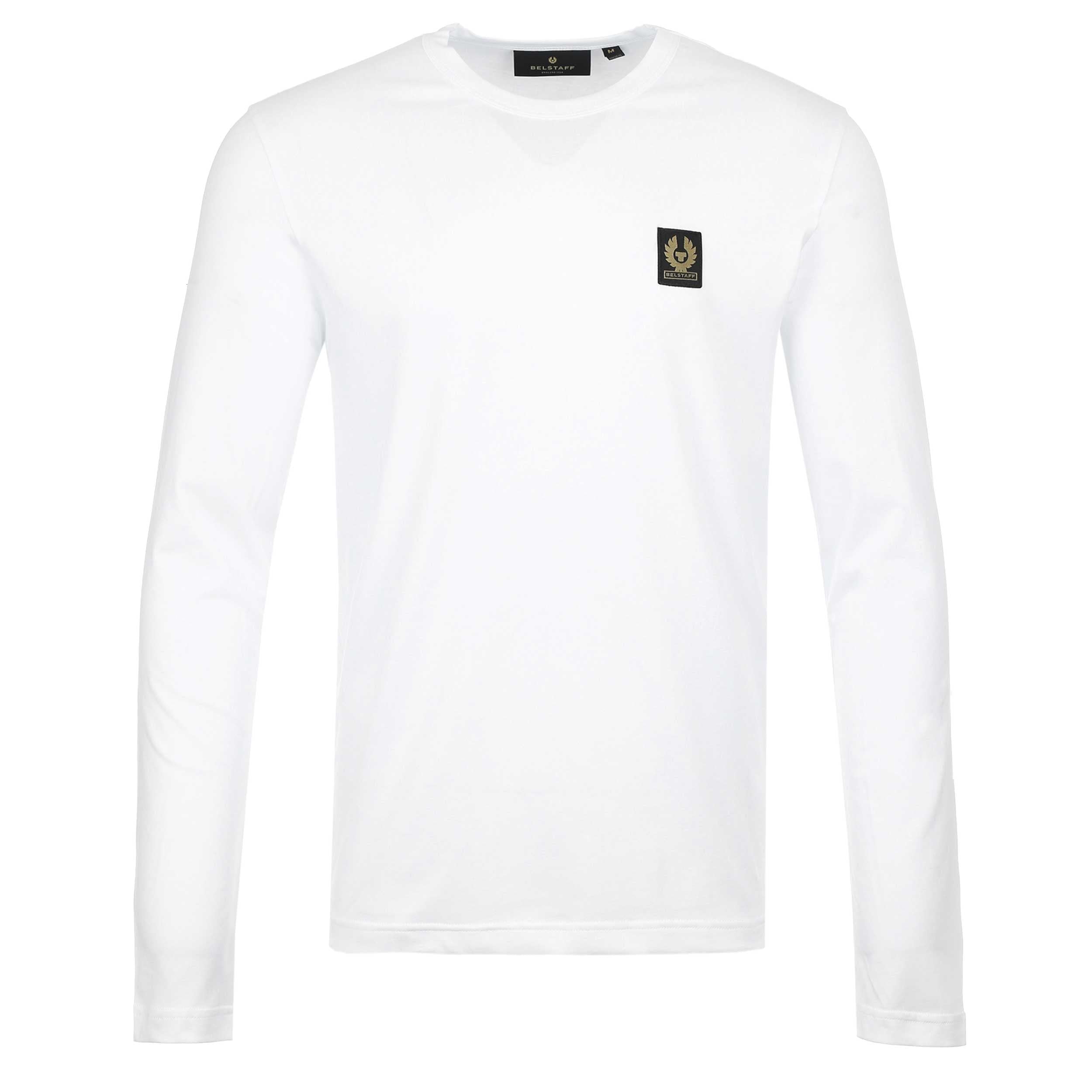 Belstaff Men's Long Sleeved T-shirt Cotton Jersey White Size L