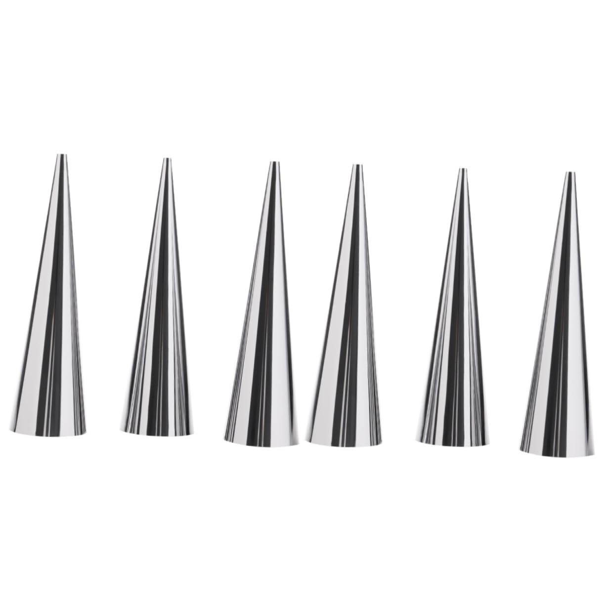 Zerodeko 6pcs Stainless Steel Croissants Mold Large Non-stick Spiral Baking Tool for Horn Cakes Decoration and Baking Boys and Girls