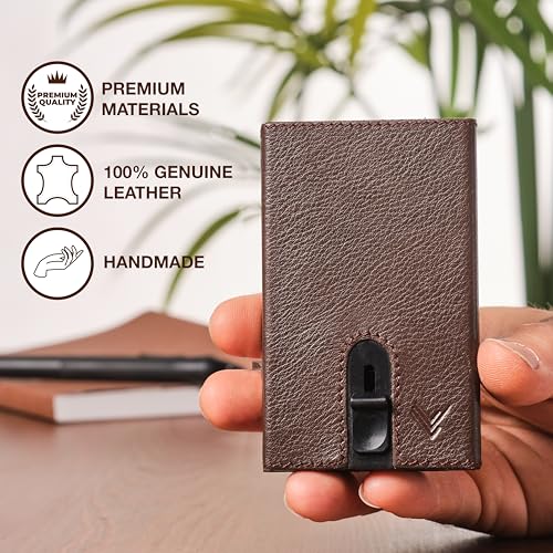 Slim Wallet for Men - Leather, RFID Credit Card Holder - Stylish Mens Wallet for Everyday Use, Handcrafted, Small Yet Practical - Carteras para Hombres - ID Card Holder.2