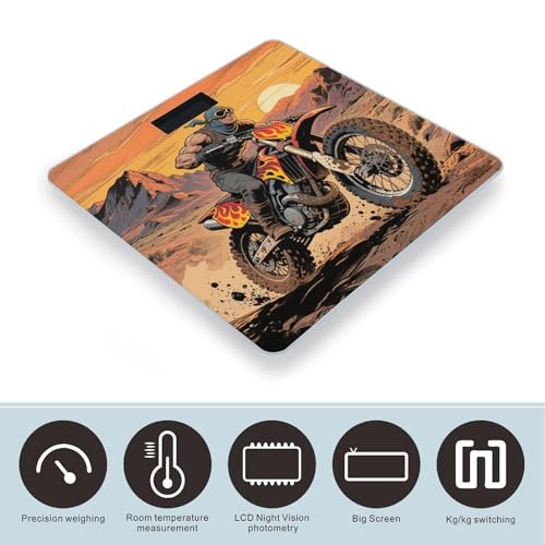 Báscula digital de baño Motocross Dirt Bike 400lb miniatura 3