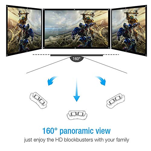 Pantalla de proyección 120 pulgadas 16:9 plegable miniatura 6