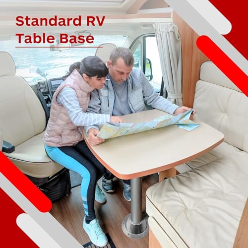 Base de mesa de pedestal de aluminio JT-HLM para montaje en piso de autocaravanas, pack de 2 7