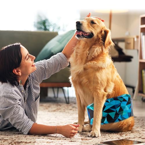 Image of wegreeco Small Dog Diapers Male,Reusable Belly Bands for Male Dogs,Washable Doggie Puppy Male Diapers Wraps,Medium Large Size (5 Pack XX-Large, Dark Geometry)