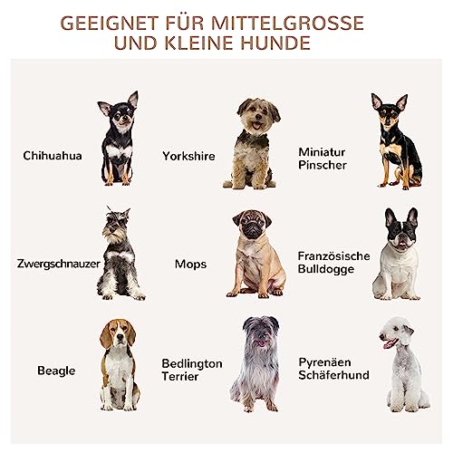 PawHut Hundekäfig, Haustierkäfig, Hundehütte für mittelgroße Hunde, Hundebox Indoor, Tierkäfig mit abschließbarer Tür, Braun, 80,5 x 59,5 x 67,5 cm