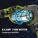 DEWINNER 710W Electric Corded Rotary Hammer Drill 1/2 Inch Chuck Variable Speed with Auxiliary Handle