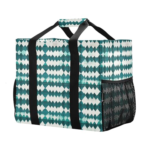 KLL Utility Tote with Handles Collapsable With Compartments Grocery Bags Reusable2