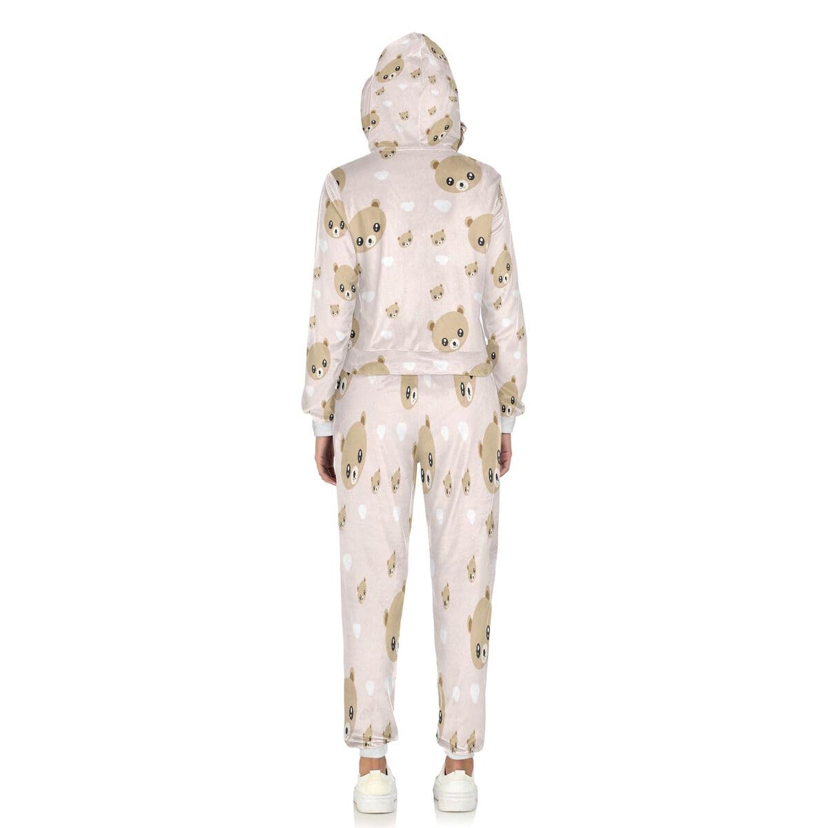 Conjunto deportivo de 2 piezas para mujer, conjunto deportivo de manga larga, diseño de corazones rosas