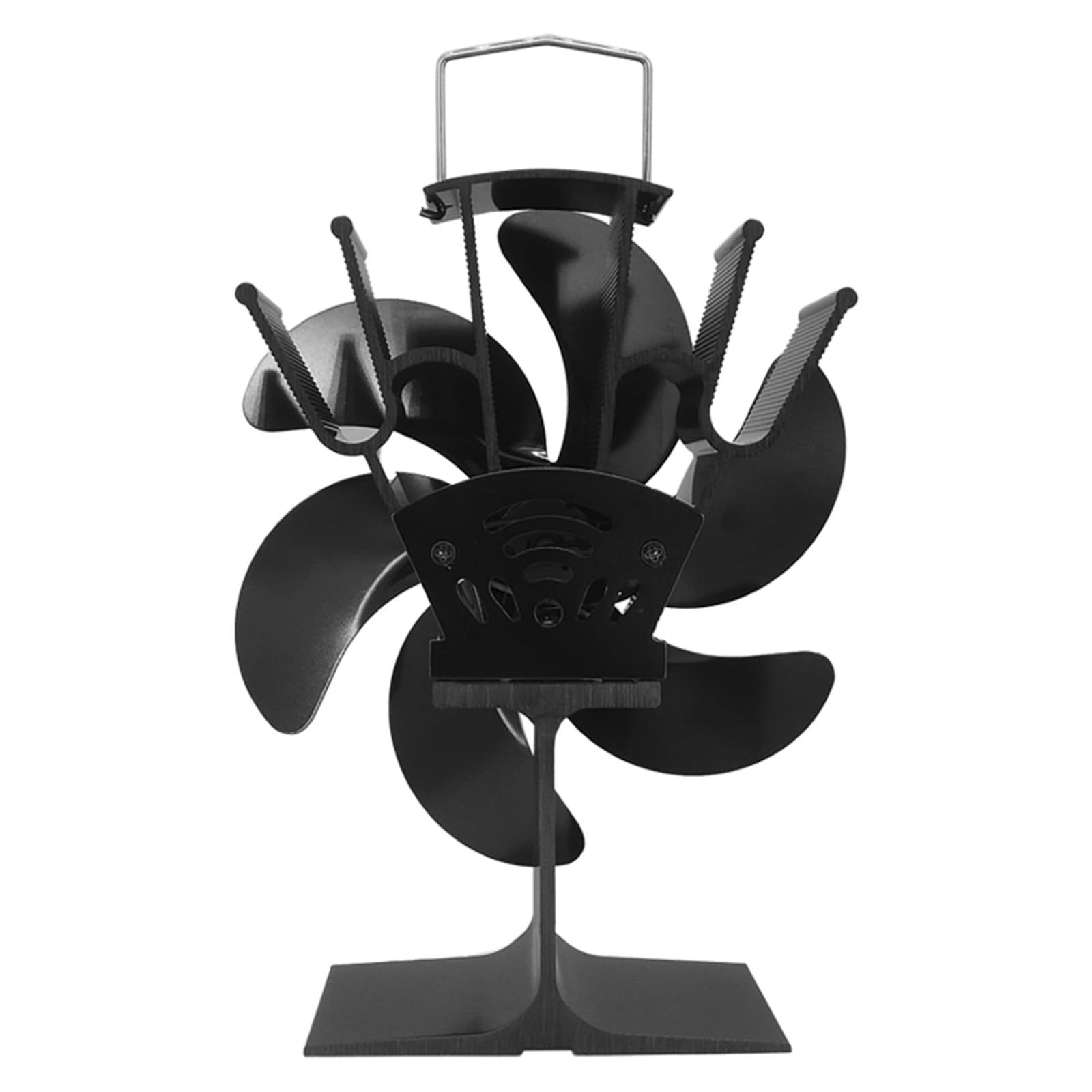 Ventilador de estufa de 6 aspas HighAir Volúmenes, quemadores de leña alimentados por calor, chimeneas, campana de calefacción interior y exterior, inserto de ventilación de acero inoxidable, no