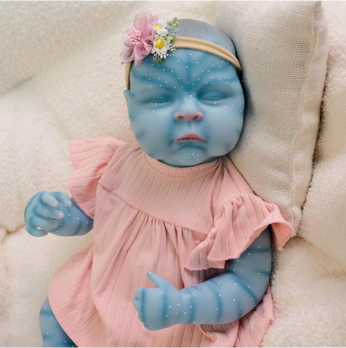 RXDOLL Muñecas de bebé renacido, Avatar de silicona de cuerpo completo de 20 pulgadas, muñeca realista recién nacida, muñecas de bebé durmiendo que se ven de silicona real, bebé, avatar, muñeca