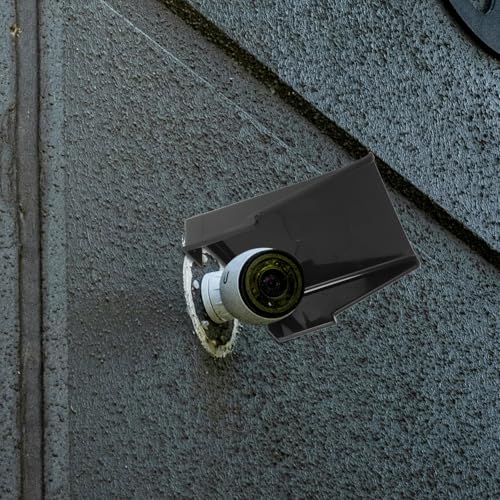 Cubierta para cámara de seguridad exterior impermeable Garneck visera de plástico negro antiluz 6