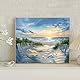 Gutluz Malen nach Zahlen Erwachsene Landschaft Meer - Paint By Numbers Adults Landscape - Malen Nach Zahlen Erwachsene Leinwand Pinsel - Bastelset Erwachsene 50x40cm