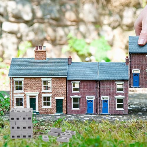 FREEBLOSS 70Pcs Mini Bricks Miniature Bricks for Crafts Mini Cinder ...