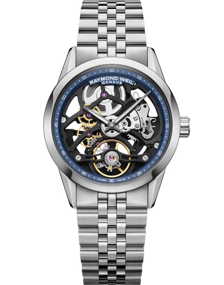 Raymond Weil Men Analogue Automatic Watch Freelancer Calibre RW1212 Skeleton Swiss Made