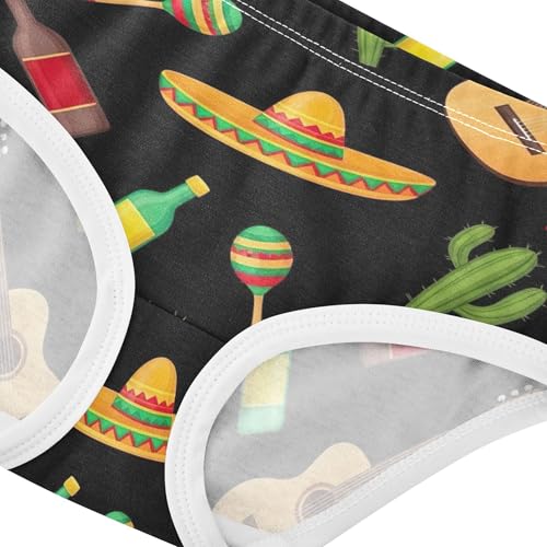 Cotton Girls Underwear Toddlers Classical Wooden Guitars Beer Cactus Little Girl Panties Florals Briefs Kids Undies 2t4