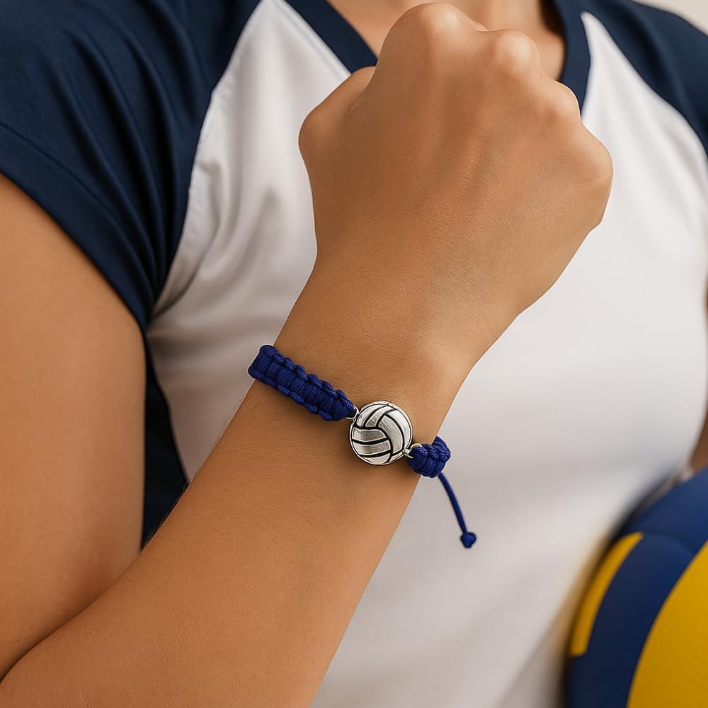Sportybella Volleyball Charm Bracelet- Adjustable Bracelets with Volleyball Charm. Ideal Volleyball Gifts & Souvenir for Volleyball Players. Unisex Friendship Bracelet - Image 6