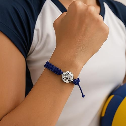 Miniatura 29 de Sportybella Volleyball Charm Bracelet- Adjustable Bracelets with Volleyball Charm. Ideal Volleyball Gifts & Souvenir for Volleyball Players. Unisex