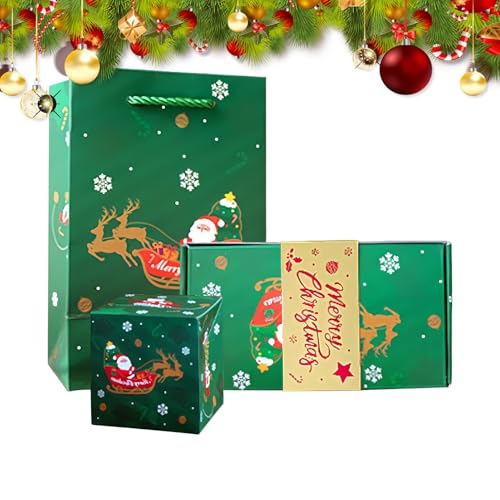 折り畳みクリスマスバウンシングボックス | DIY プチギフト 作成 キット - 休日用品保護者教師パーティプランナー向け - 休日 集まり